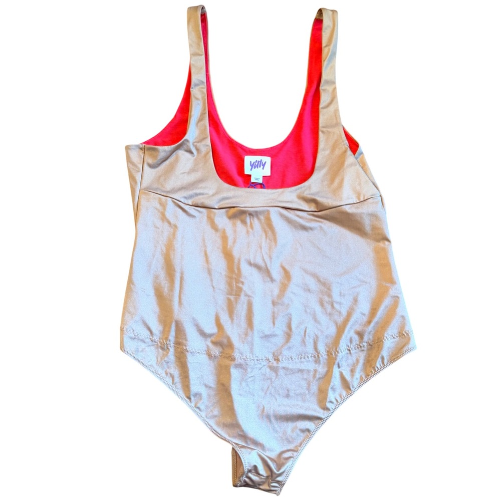Yitty Headliner Shaping Open Bust‎ Thong Bodysuit XXL Brown Sugar BU2252160 NEW